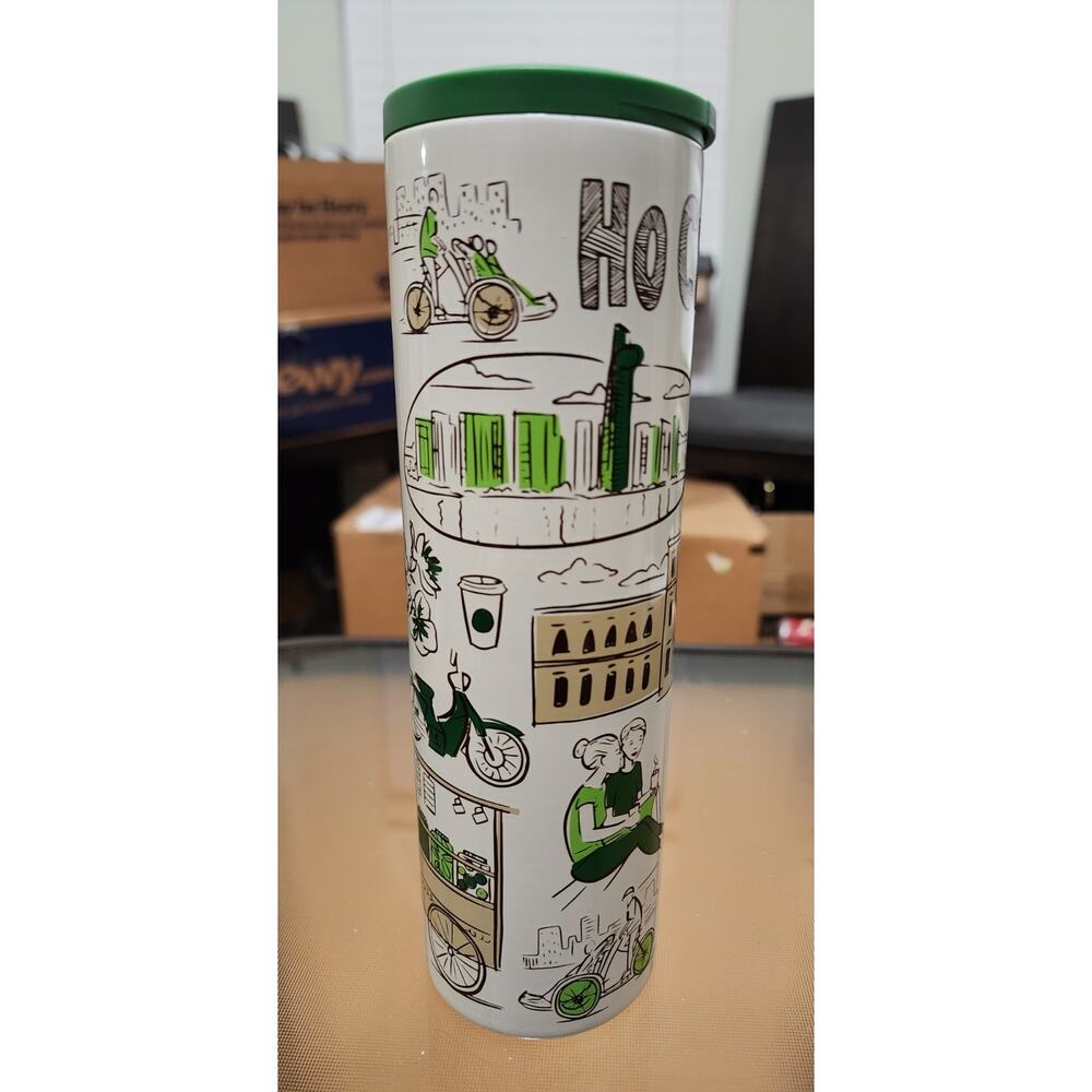 HO CHI MINH Vietnam Starbucks Stainless Tumbler Bottle 16oz Been There Green NEW
